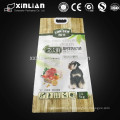 custom printed plastic pet food bag with plastic handle